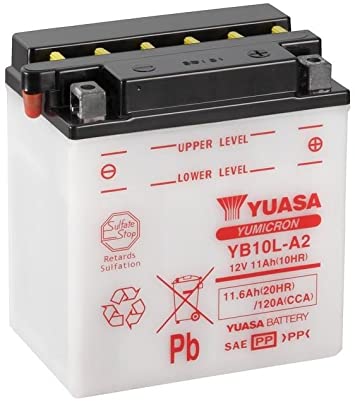 Batteria auto YUASA Moto YB10L A2 CCA PIOMBO 12V 11Ah 120A